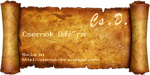 Csernok Dóra névjegykártya